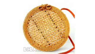 circle sling bags net design unique design hand woven